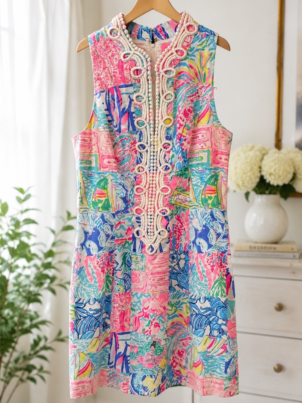 Lilly Pulitzer Pink and Blue Shift Dress - New Without Tags
